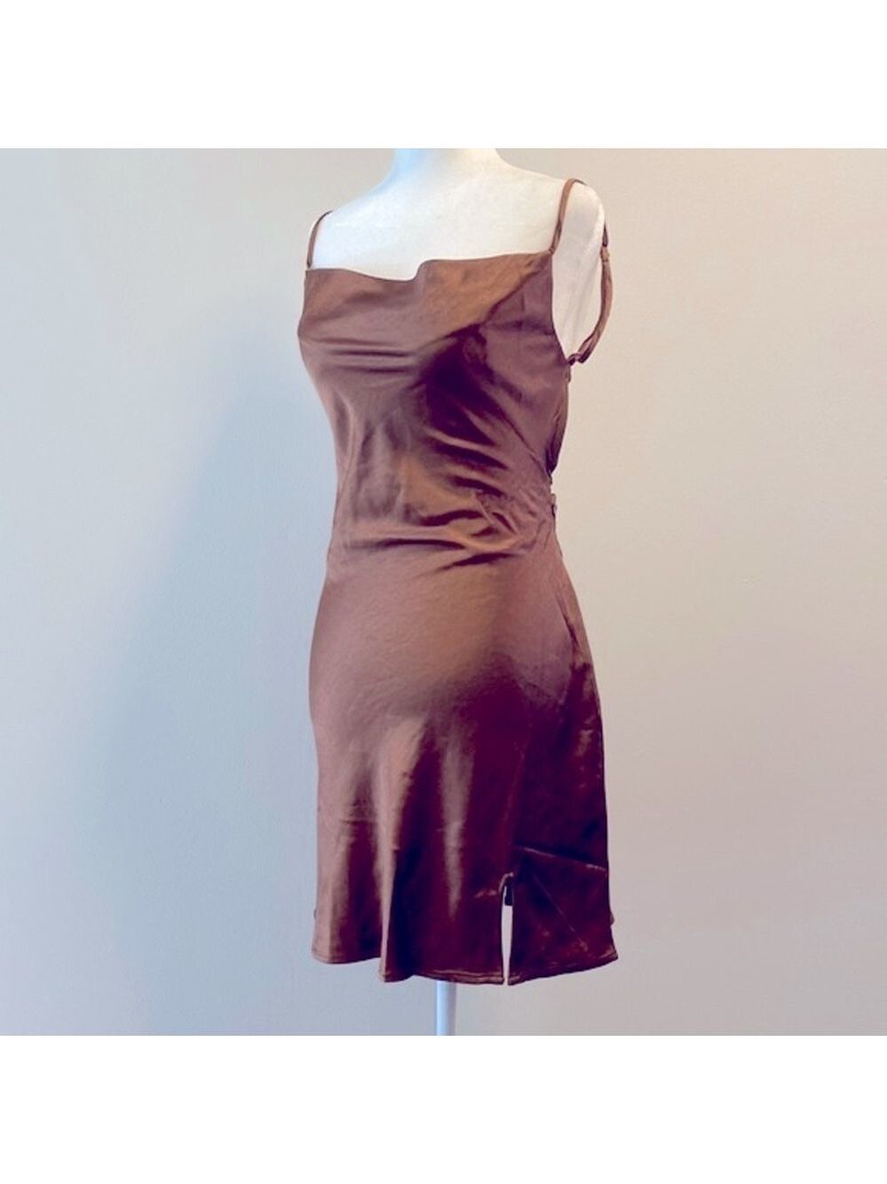 NWT Princess Polly chocolate brown slip dress - Picture 1 of 8